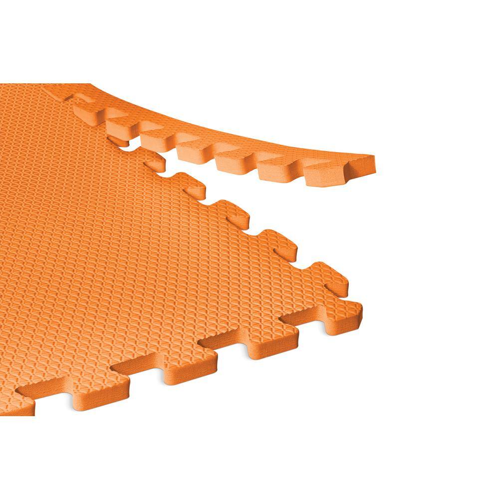 Norsk Orange 24 in. x 24 in. x 0.47 in. Foam Interlocking Floor Mat (6-Pack) 241147