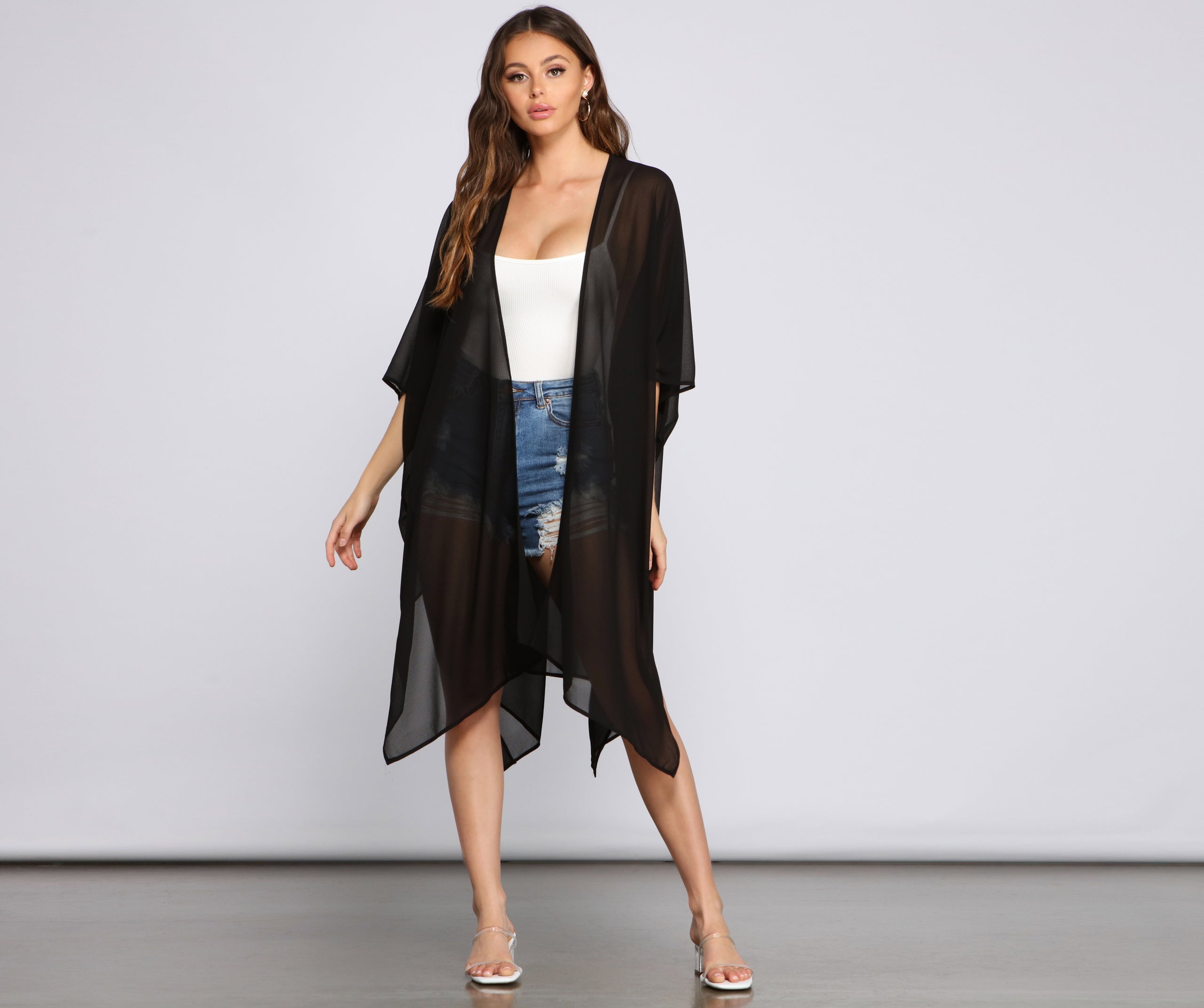 Essential Oversized Chiffon Kimono