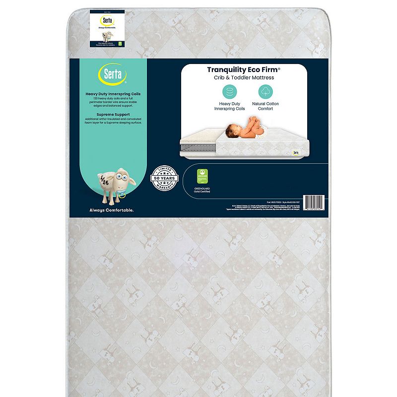 Simmons Kids Serta Tranquility Eco Firm Crib and Toddler Mattress