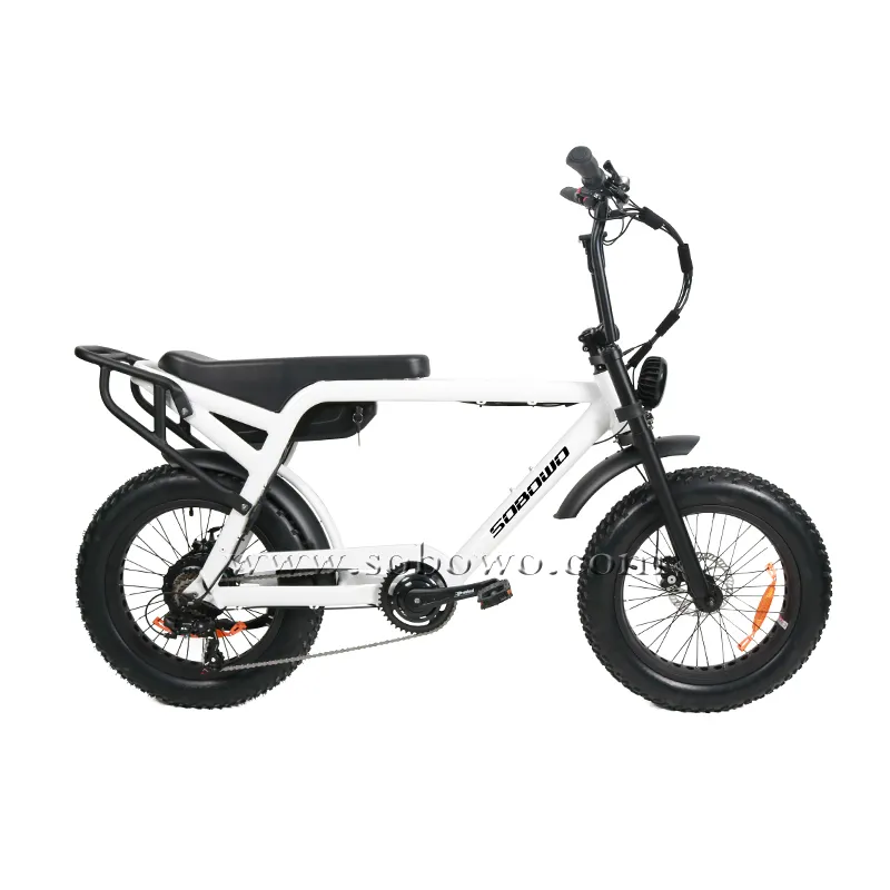 SOBOWO Retro ebike 750w electric fat ebike 48v 36v electric cycle 350w 500w ebike 20 inches electric bikes dual battery 14ah