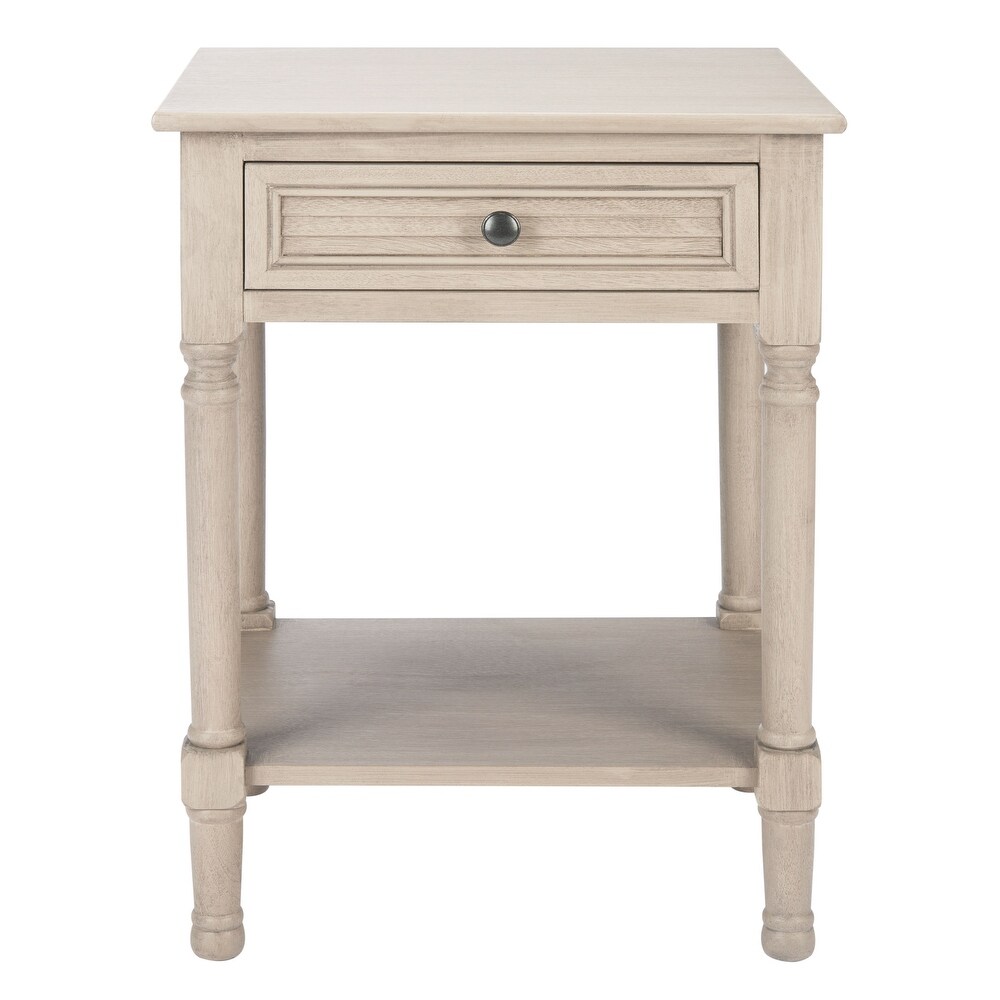 SAFAVIEH Tate 1 Drawer Lower Shelf Nightstand Accent Table   19\