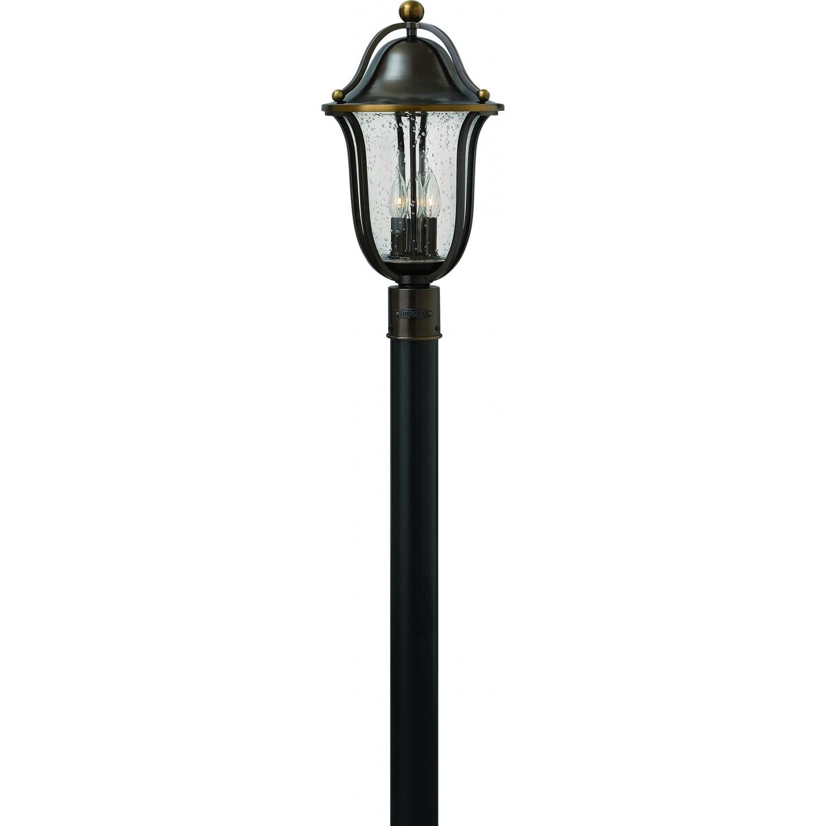 Hinkley Lighting Bolla Three Light 21-Inch Outdoor Post Light W/ Clear Glass