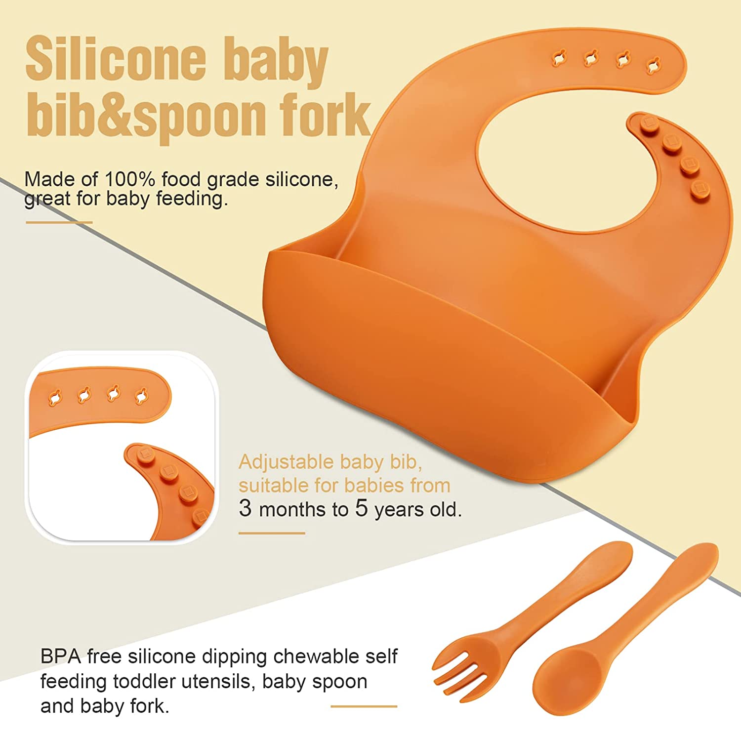 12-piece silicone baby feeding set