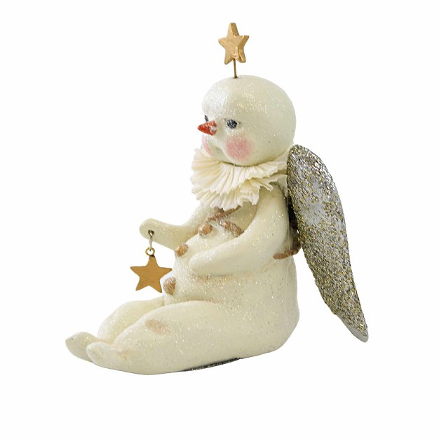 Dee Harvey Little Baby Angel One Figurine 4 75 Inches Christmas Star Wing 81175 Polyresin Off white