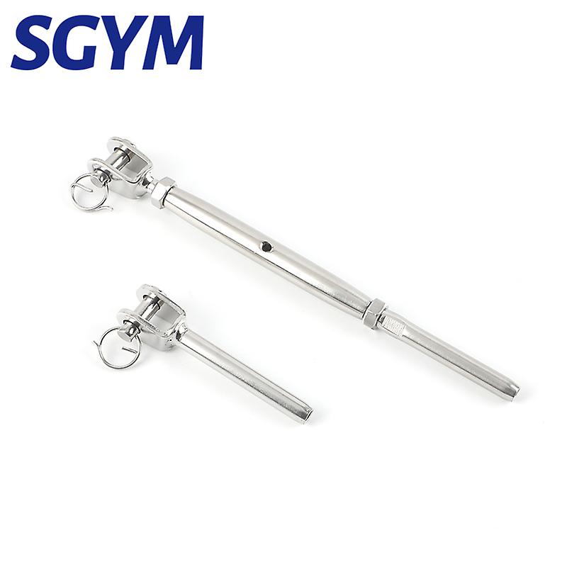 10 Pairs 316 Stainless Steel Cable Railing Kit Jaw Swage Stud Turnbuckle Fork Terminal Lag Screw Eye For 1/8 3mm Wire Rope