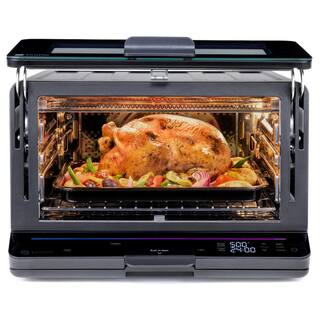 GE Profile 1800 W No Preheat Black Toaster Oven with 11-functions incl Air Fry Bake Broil Toast and pizza WiFi connected P9OIAAS6TBB