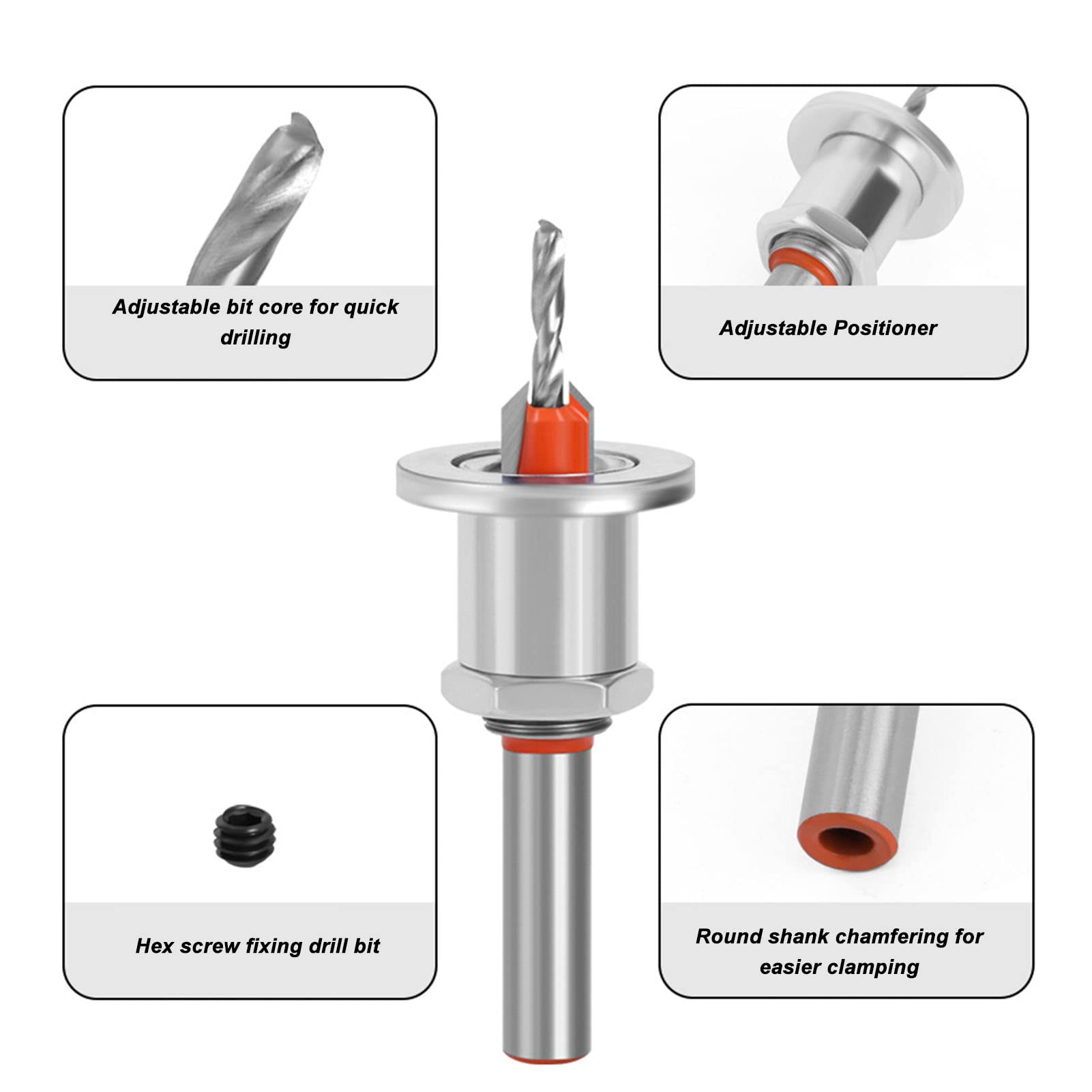 💥Made in Germany, Sole Agent💥 Limiting Countersunk Hole Drill Alloy Head Tapered Hole Drill