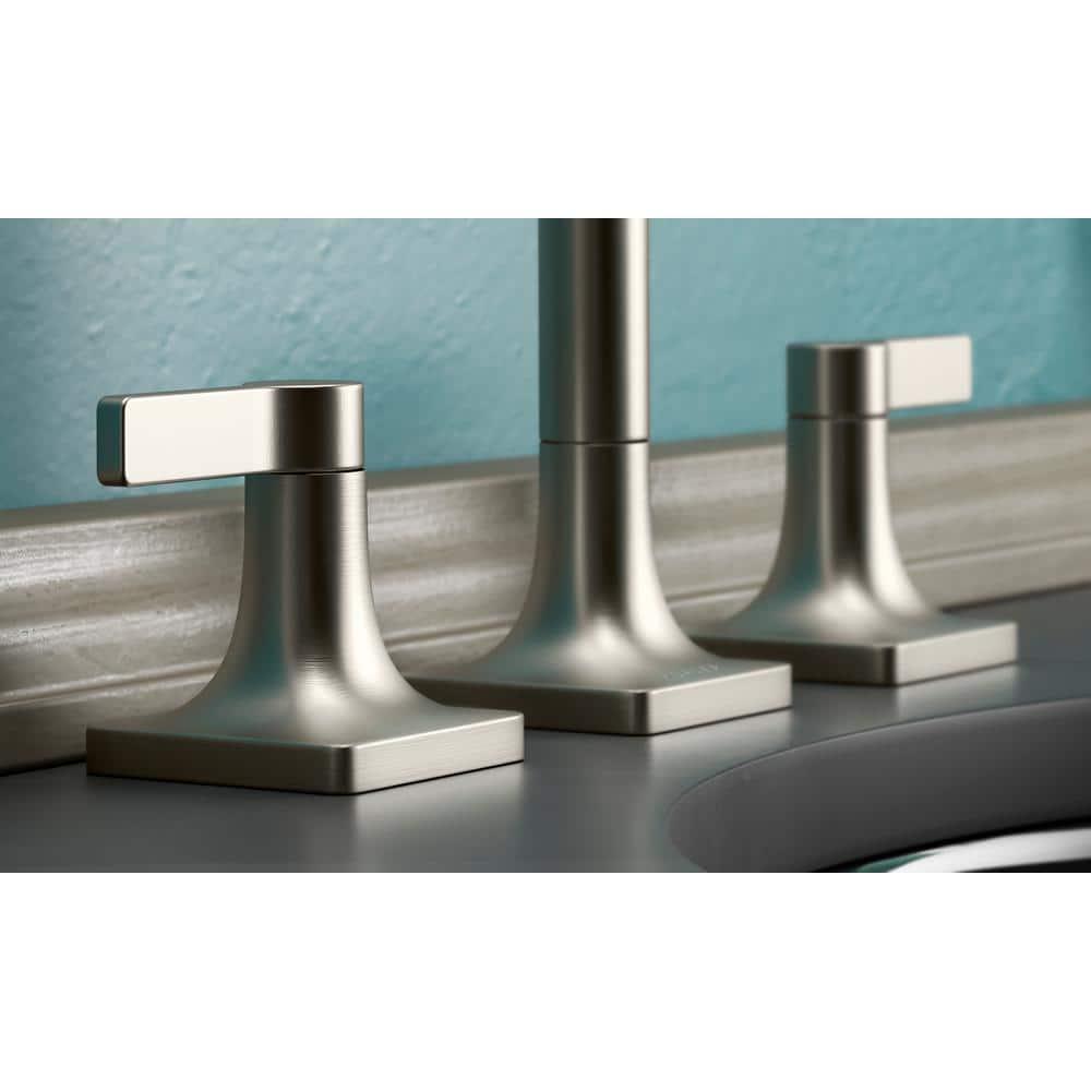 KOHLER Contemporary 8 in Widespread 2Handle Bathroom Faucet in Vibrant Brushed Nickel