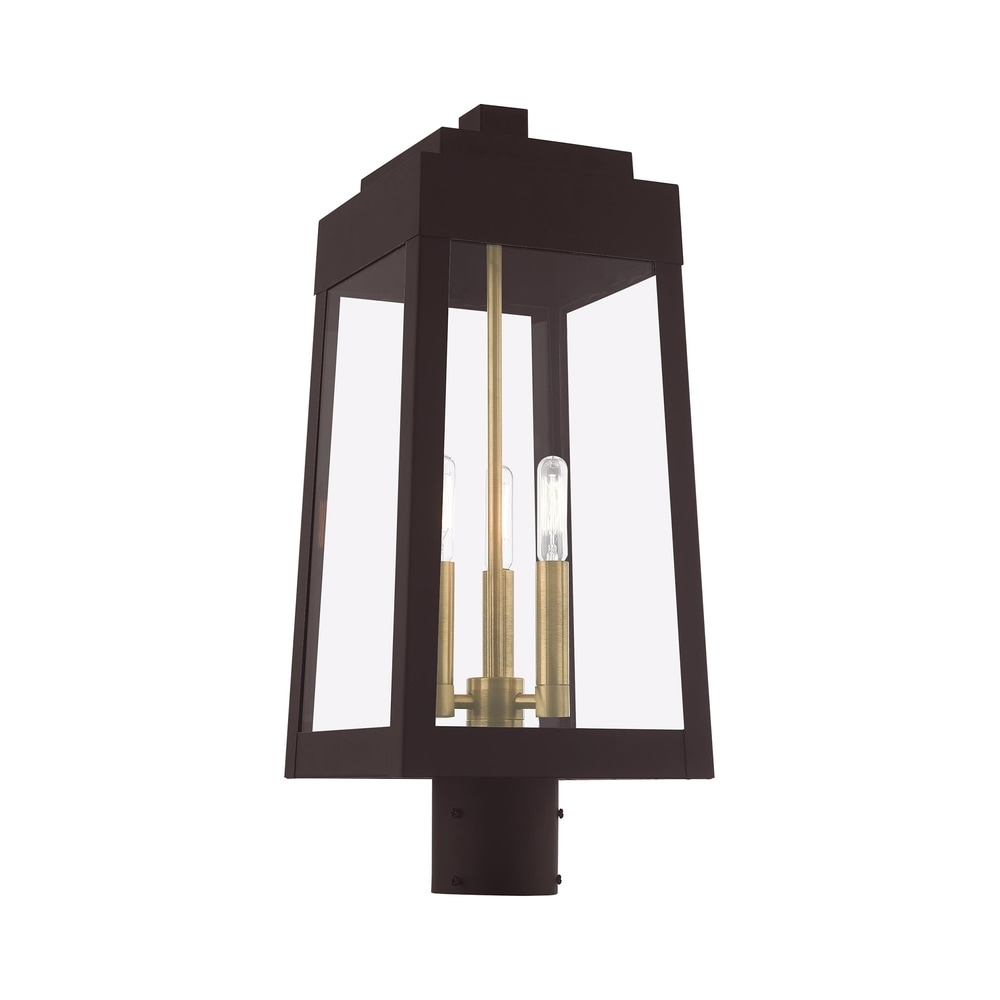 Livex Lighting Oslo 3 Light Outdoor Post Top Lantern   8.25\