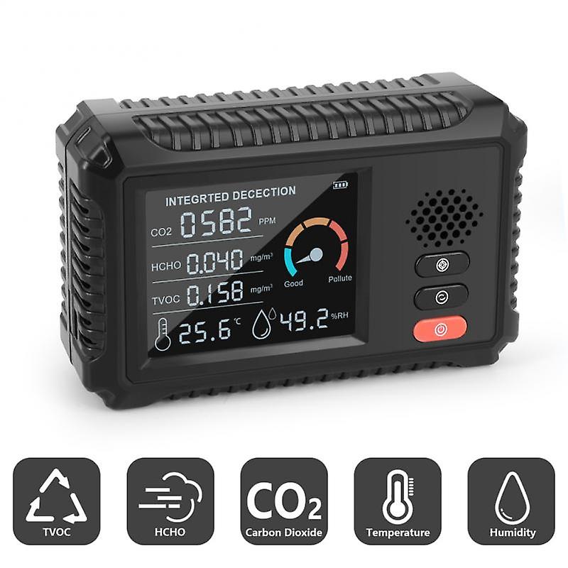 Co2 Meter Co2 Detector Multifunctional Thermohygrometer Home Intelligent Gas Analyzer Household Digital Air Pollution Monitor