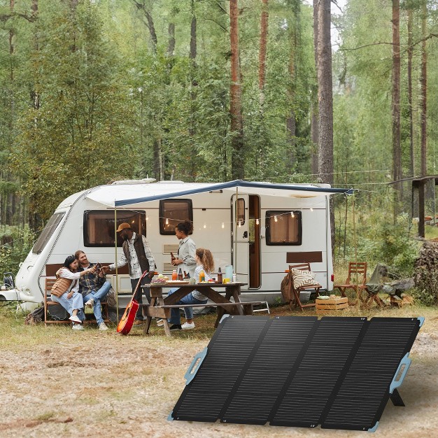 Renogy E flex 220 Watt Waterproof Foldable Portable Solar Panel With Kickstand amp Carry Handles For Road Trip Camping Rv And Fishing