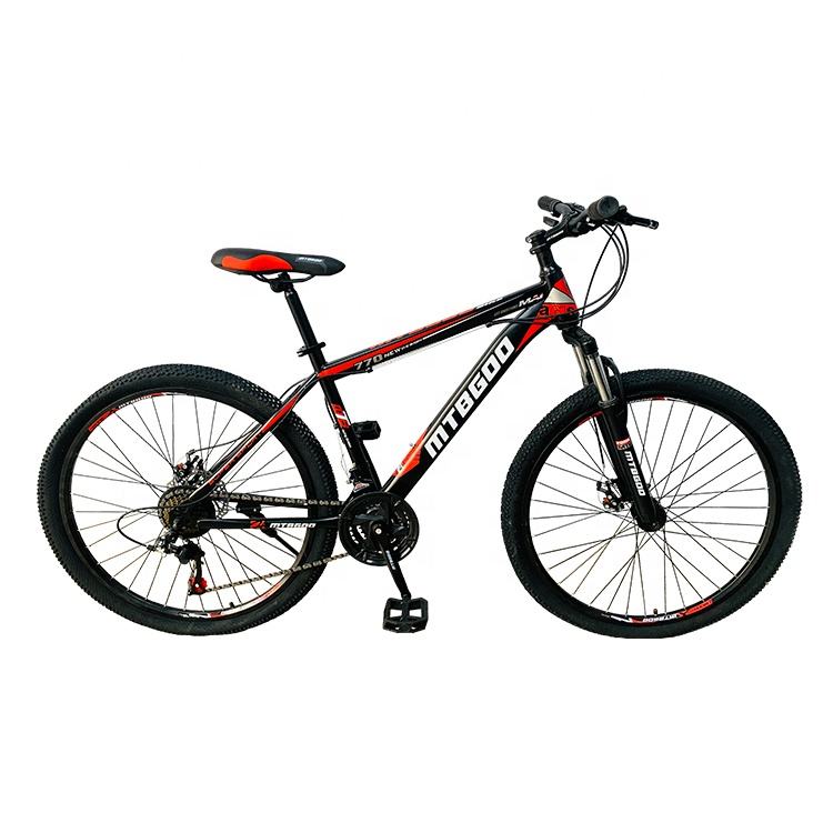 Holiday promotional street use 26 inch stock adults bicycle 17 inch bule color carbon steel frame 21 speed mountain bike