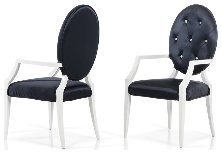 ie Modern Black Fabric Dining Chair  Set of 2   Contemporary   Dining Chairs   by Virgil Stanis Design  Houzz