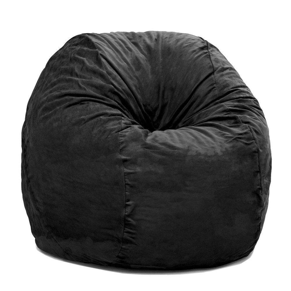 Jaxx 4 Foot Saxx Large Bean Bag Chair and Lounger for Teens and Adults   Microsuede