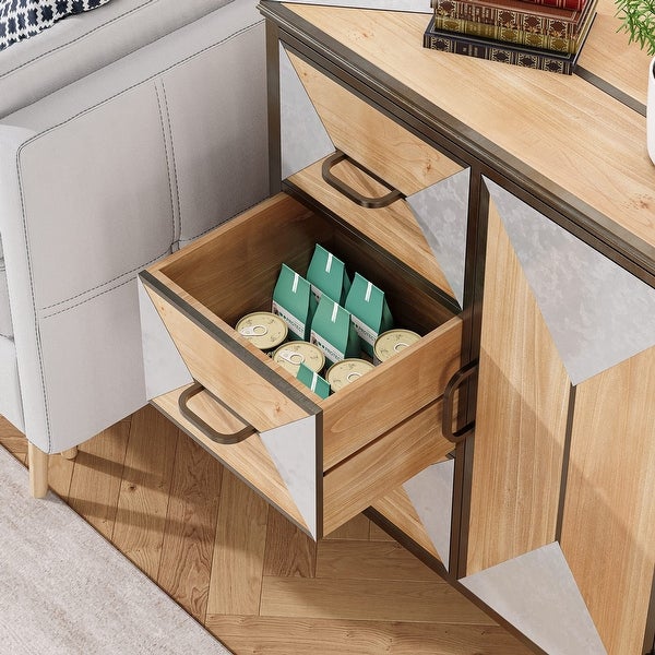 Wooden Storage Cabinet with Metal Legs