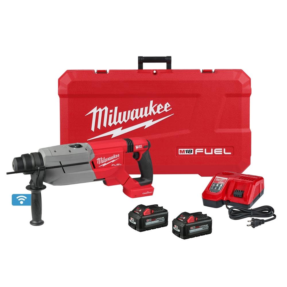 Milwaukee M18 FUEL 1 1/4 SDS Plus D Handle Rotary Hammer Kit with ONE KEY 2916-22 from Milwaukee