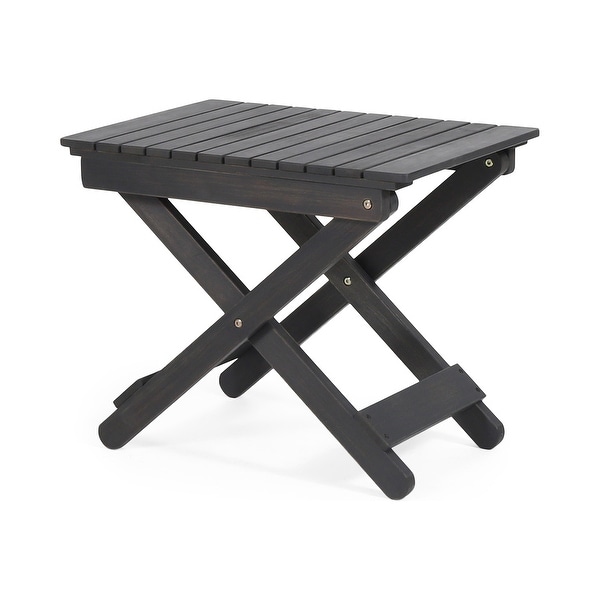 Roomfitters Outdoor Folding Wooden Side Table，Navy Blue