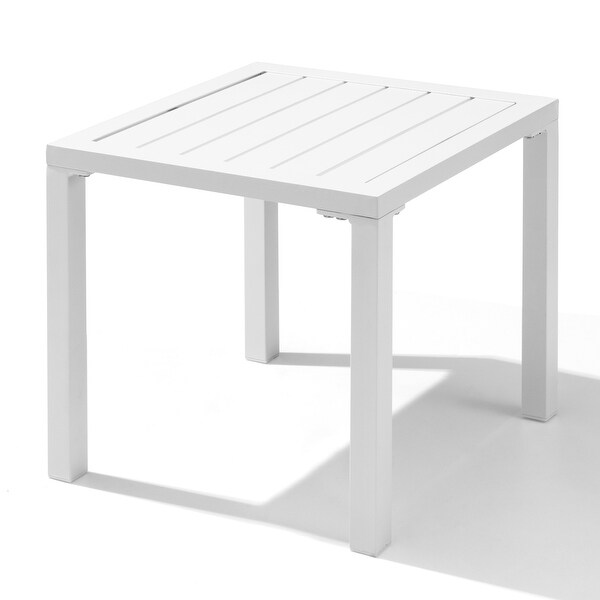 VredHom Outdoor Square Side Table Aluminum End Table