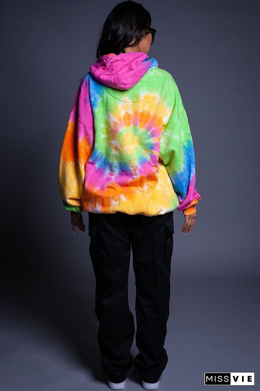 Graffiti Hooded Long Sleeve Pullover Sweatshirt