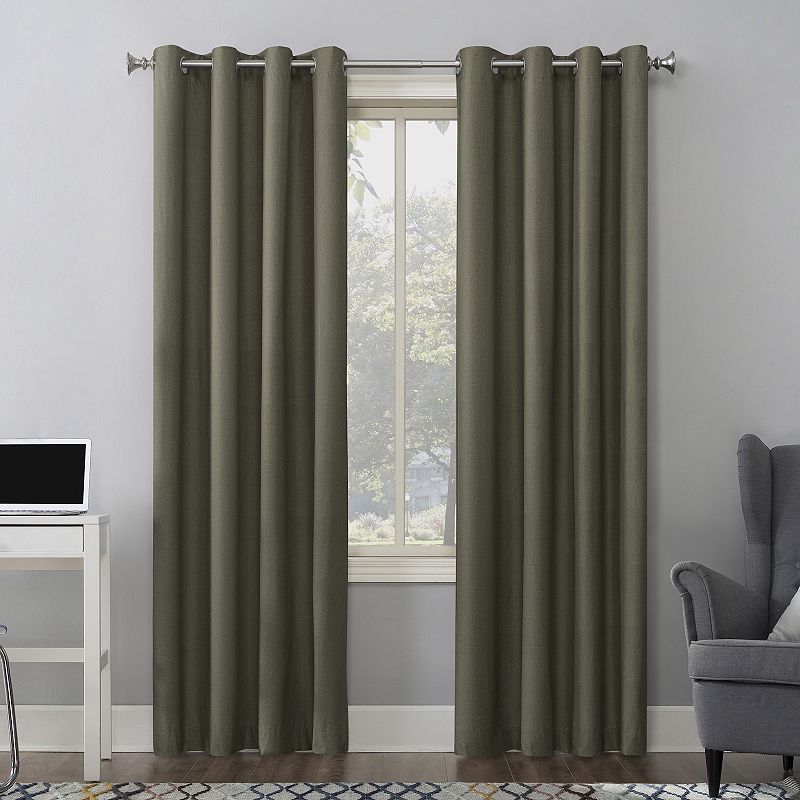 Sun Zero Cameron 100% Blackout Thermal Insulated Grommet Single Curtain Panel