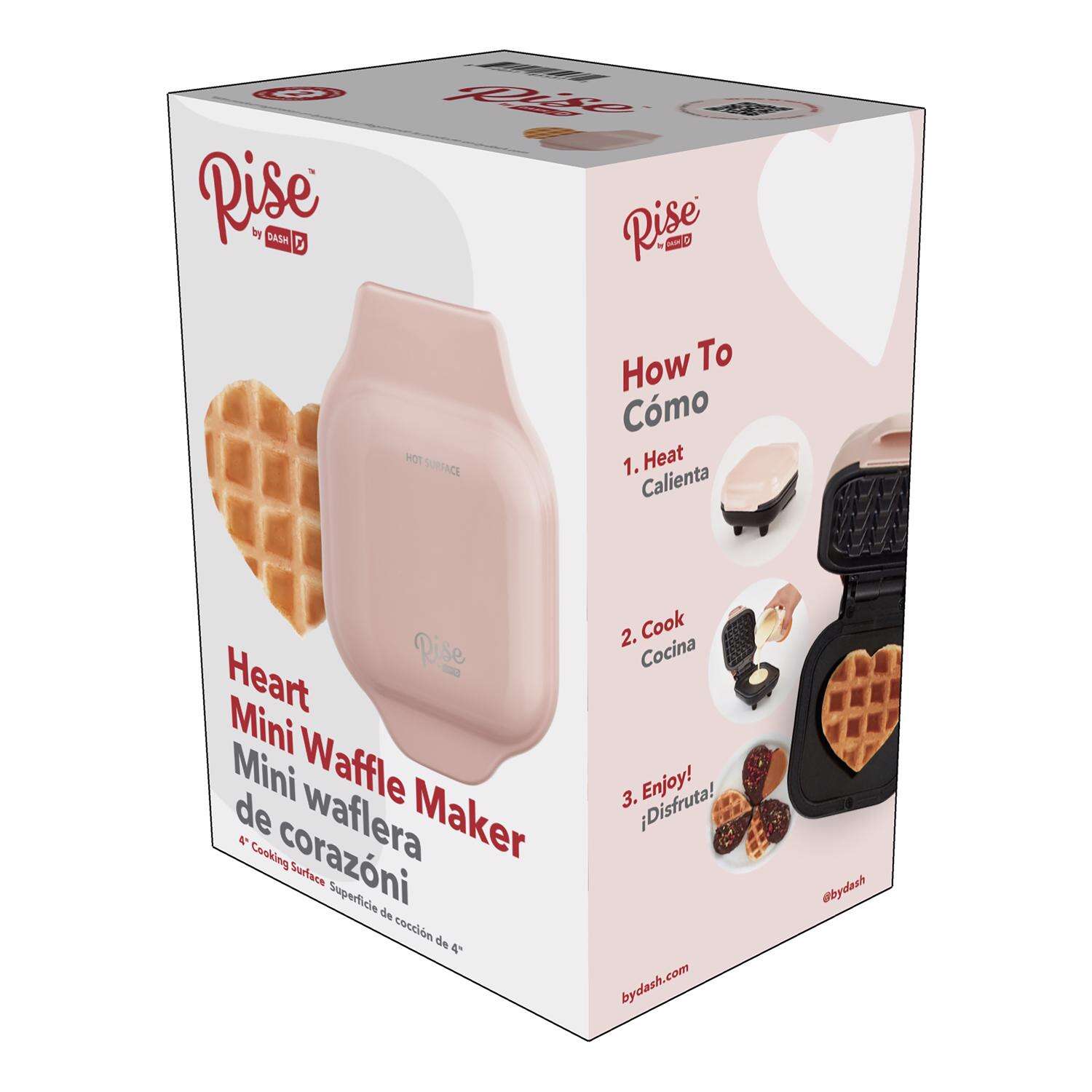 Rise by Dash 1 waffle Pink Plastic Waffle Maker