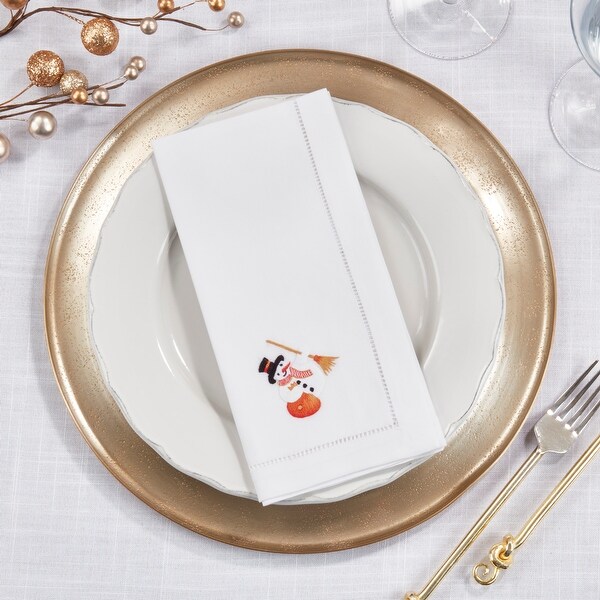 Frosty Embroidered Snowman Napkin (Set of 6)