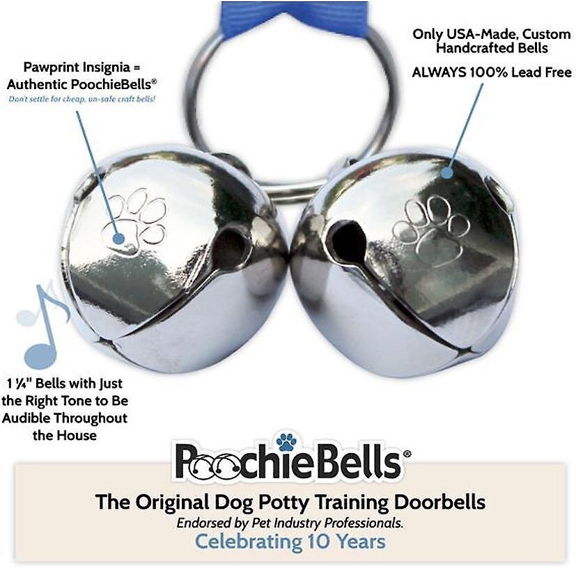 PoochieBells Proudly The Original and 100% American Made Dog Potty Doorbell， Animal Fashion Collection