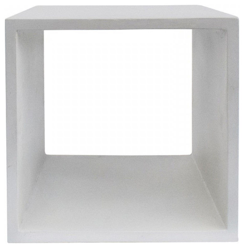 Nyree Modern White Concrete End Table   Transitional   Side Tables And End Tables   by V.S.D Furniture  Houzz