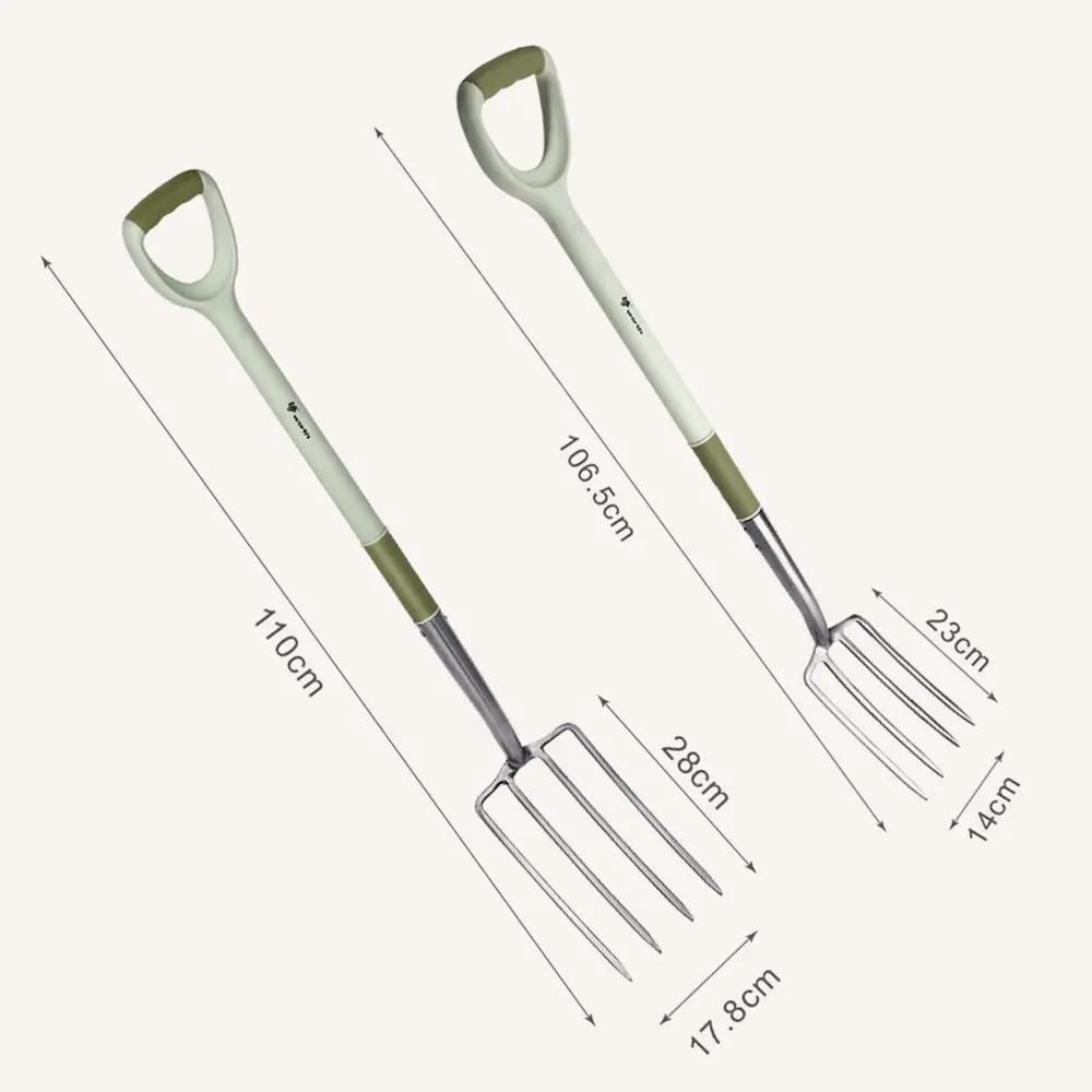 Large Stainless Steel Plastic Long Handle Gardening Trowel Fork Hand Digging Tools