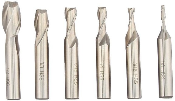 ABS Import Tools 6 PIECE 3/8 SHANK 2 FLUTE HIGH S...