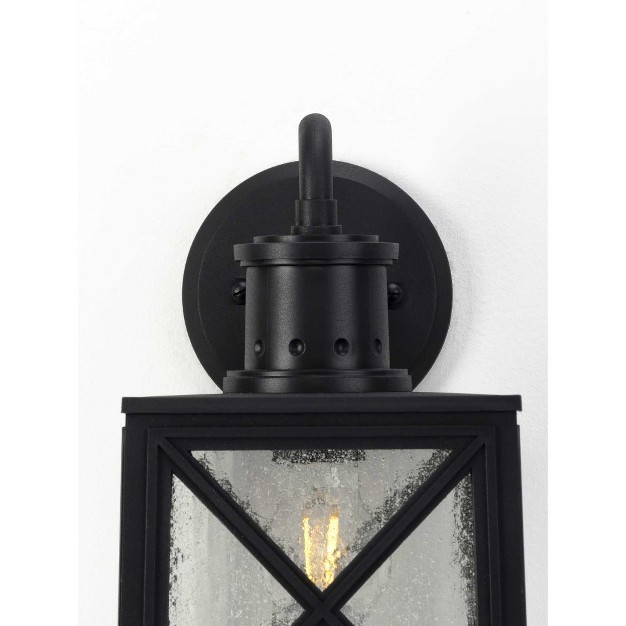 Progress Lighting Seagrove 1 light Outdoor Wall Lantern In Black With Clear Seeded Glass