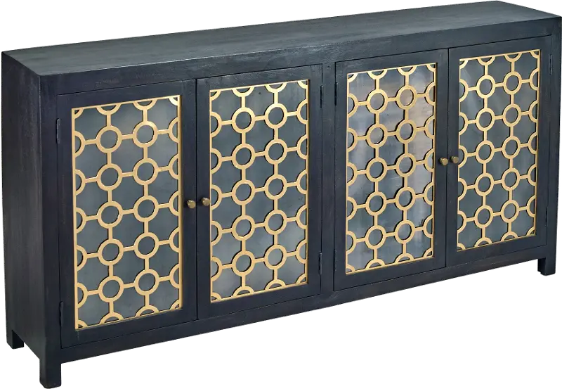 Black 4 Door Sideboard - Fonteyn