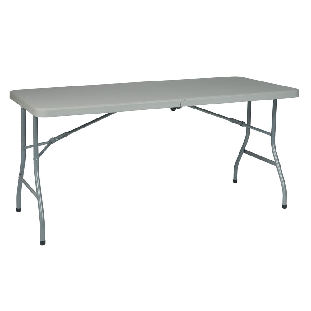 5' Resin Multi Purpose Center Fold Table with Wheels