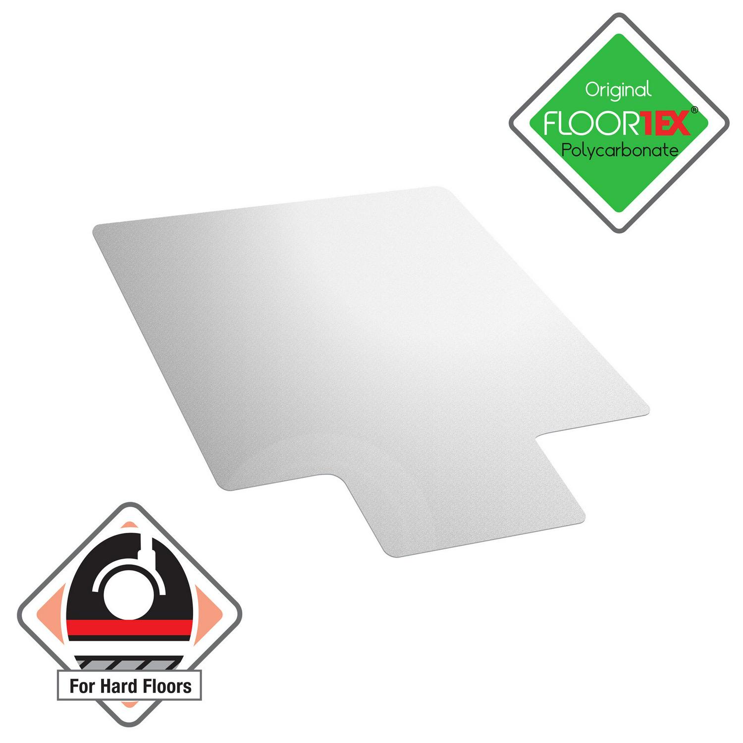 FloortexA UltimatA Polycarbonate Lipped Clear Chair Mat for Hard Floor  35 x 47