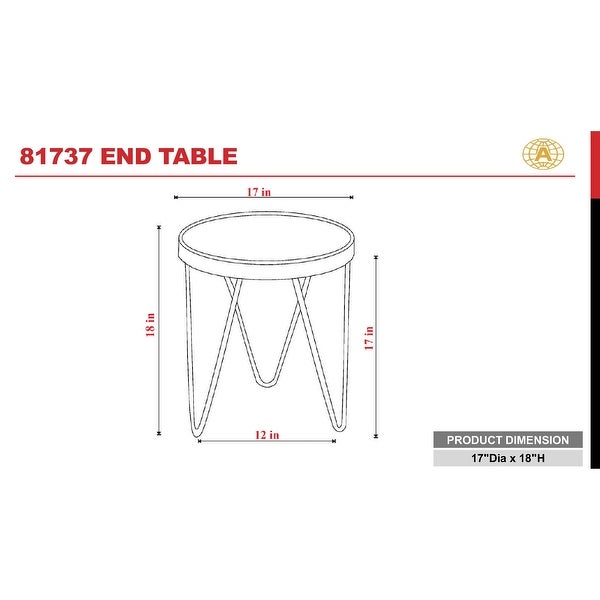 Industrial Style Bage Round End Table in Weathered Gray Oak and Metal