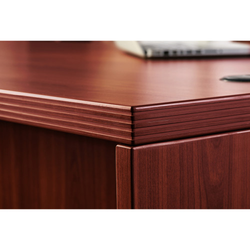 Lorell Chateau Series Mahogany Laminate Desking (34324)