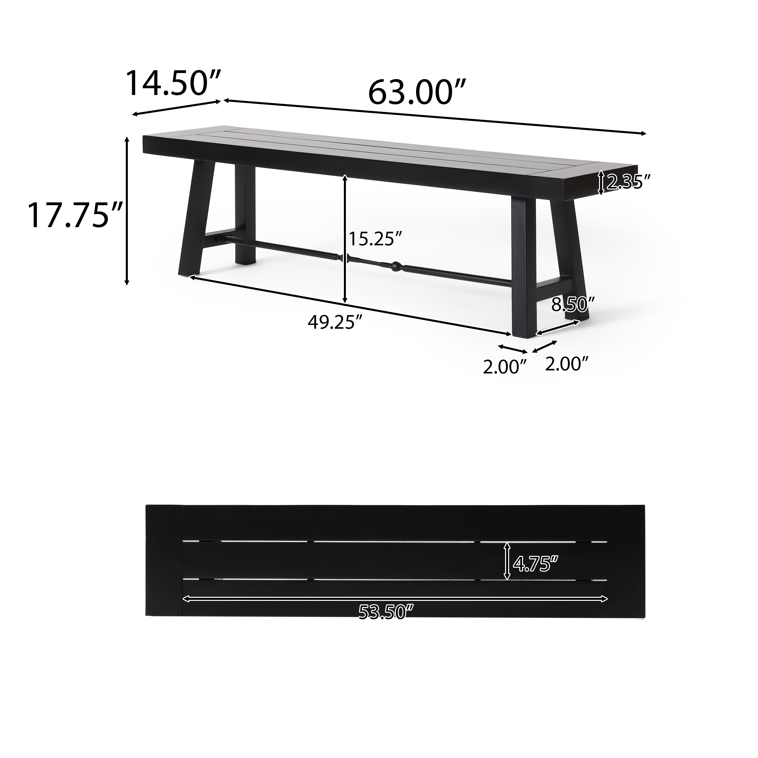 Rosario Outdoor Acacia Wood Bench