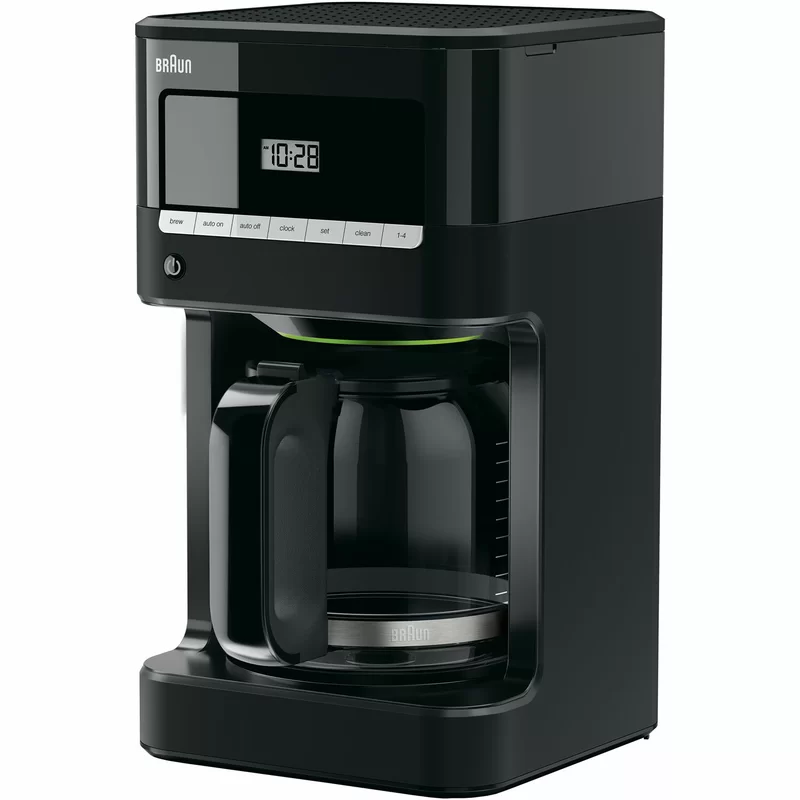 Braun KF7000BK BrewSense 12-Cup Programmable Black Drip Coffee Maker with Temperature Control