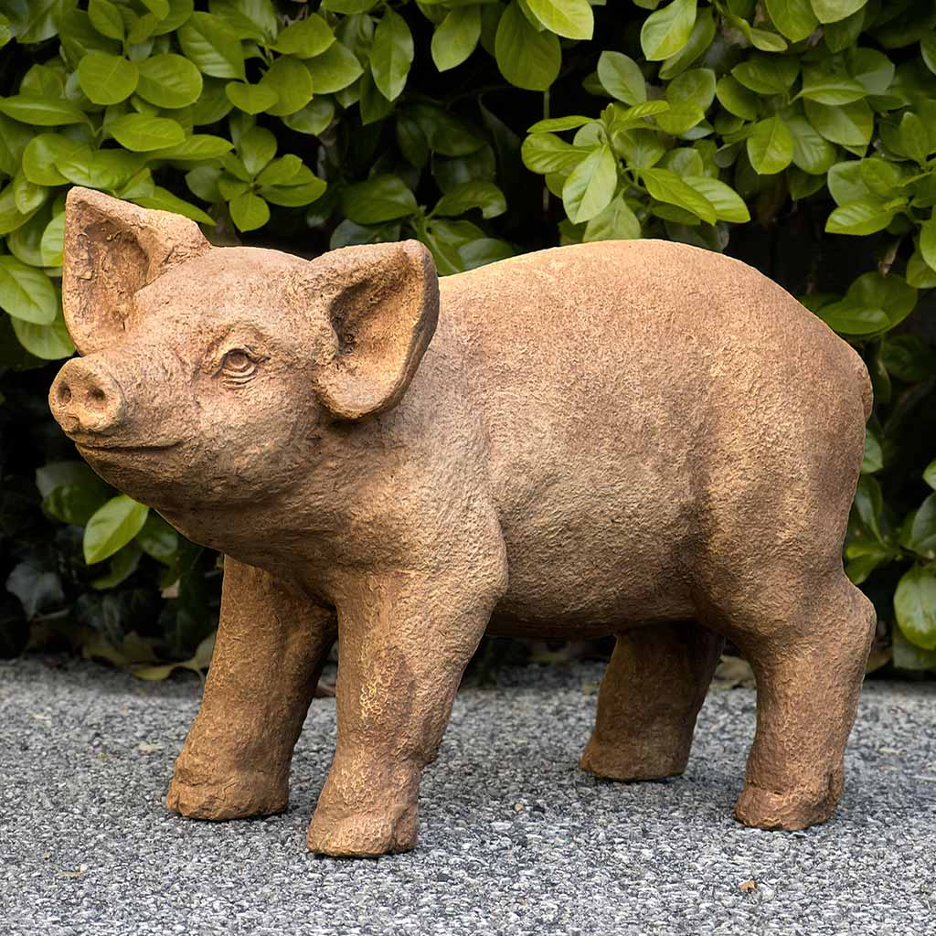 Campania International Curly Pig Statue