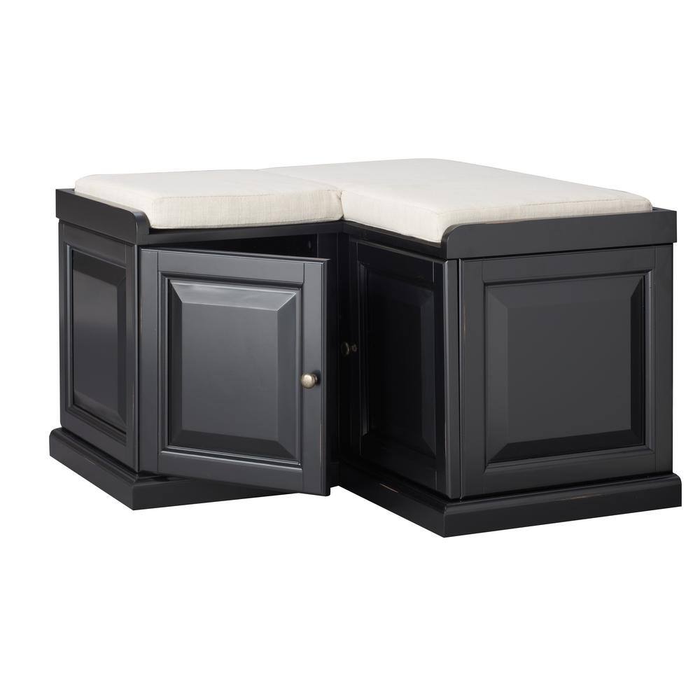 Home Decorators Collection Walker Black Storage Bench (30 in. W) SK18210A1-BK