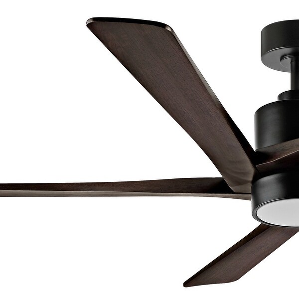 WINGBO 64 Inch DC Ceiling Fan with Lights and Remote Control， 5 Reversible Carved Wood Blades - N/A Shopping - The Best Deals on Ceiling Fans | 40094819