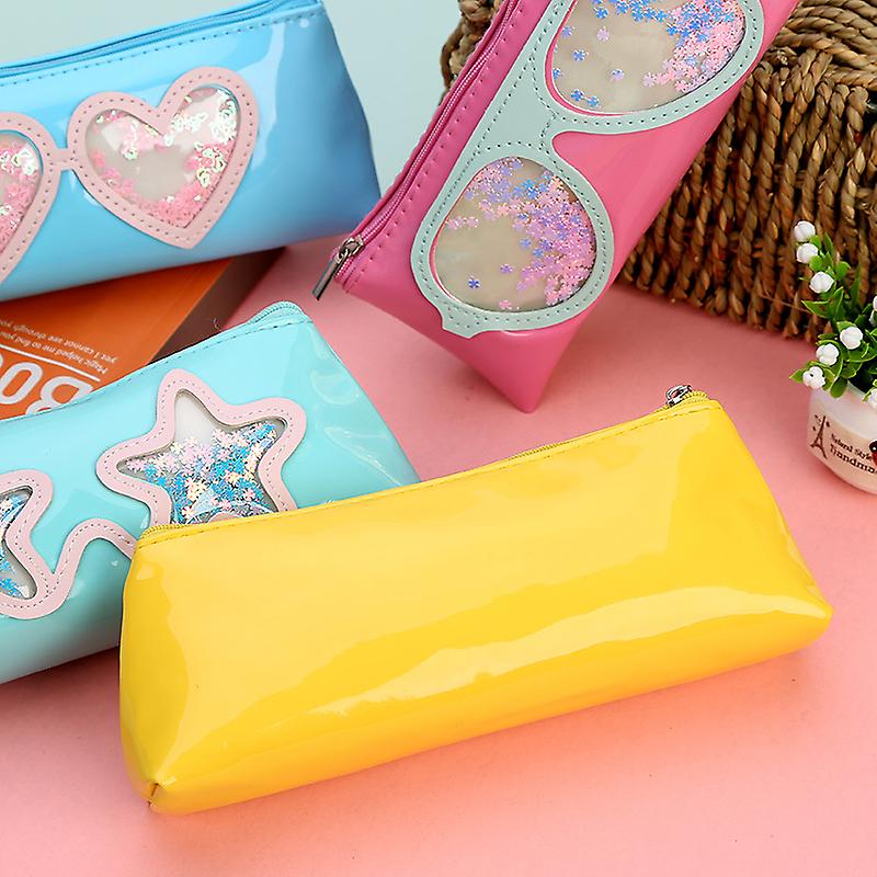 Pen Bag Glasses Beads Pen Bag Student Stationery Glasses Pencil Case