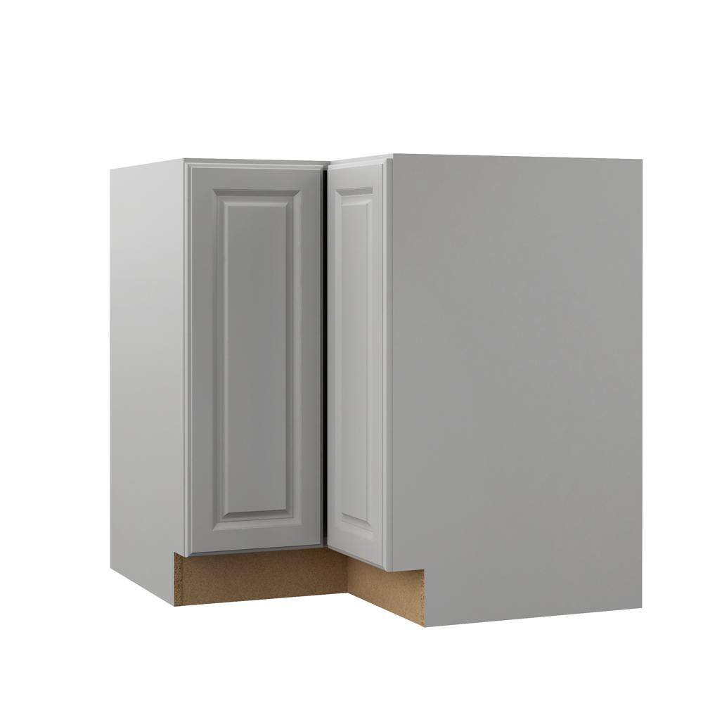 Hampton Bay Designer Series Elgin Assembled 33x34.5x20.25 in. EZ Reach Corner Base Kitchen Cabinet in Heron Gray BEZ36-ELGR