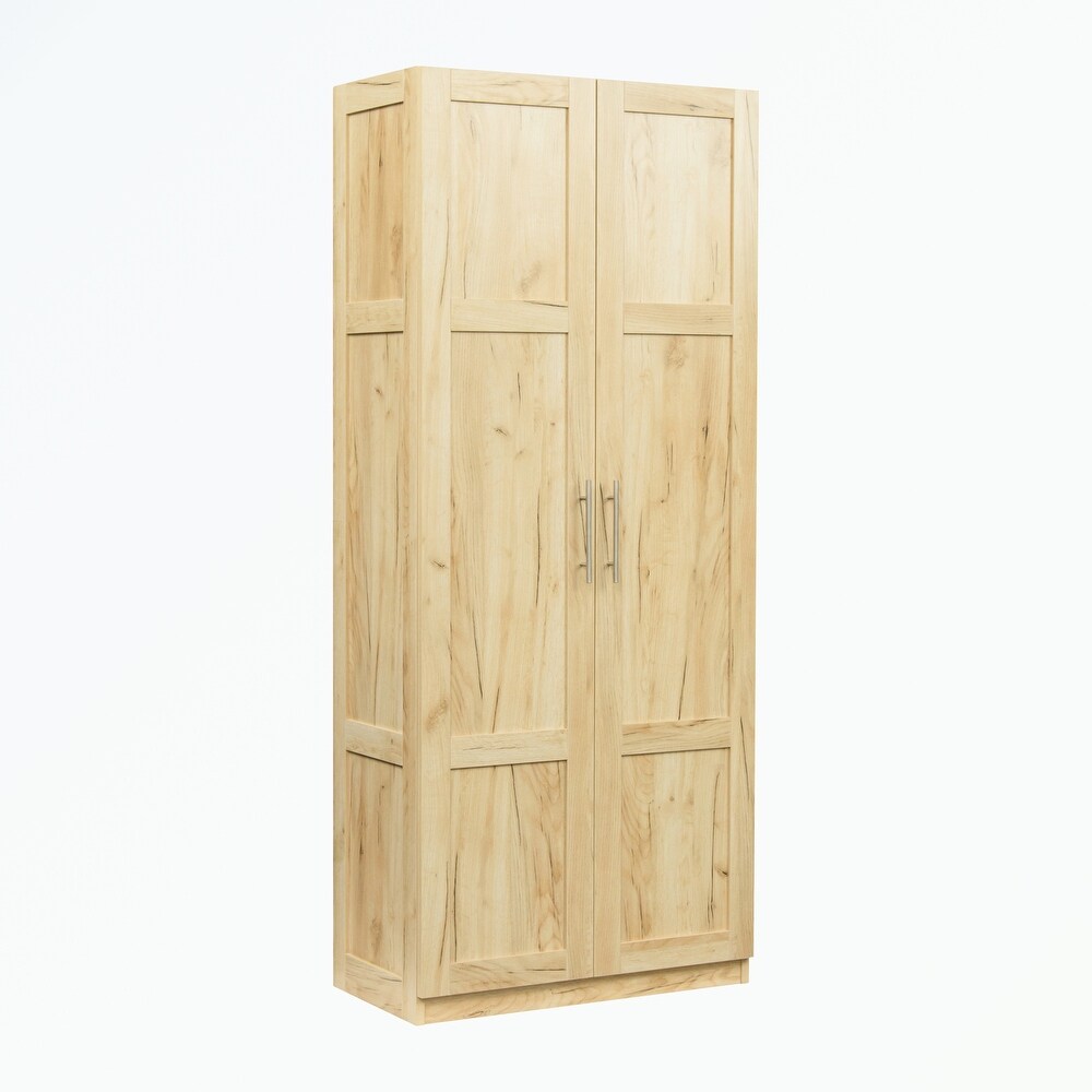 High wardrobe with 2 doors and 3 partitions