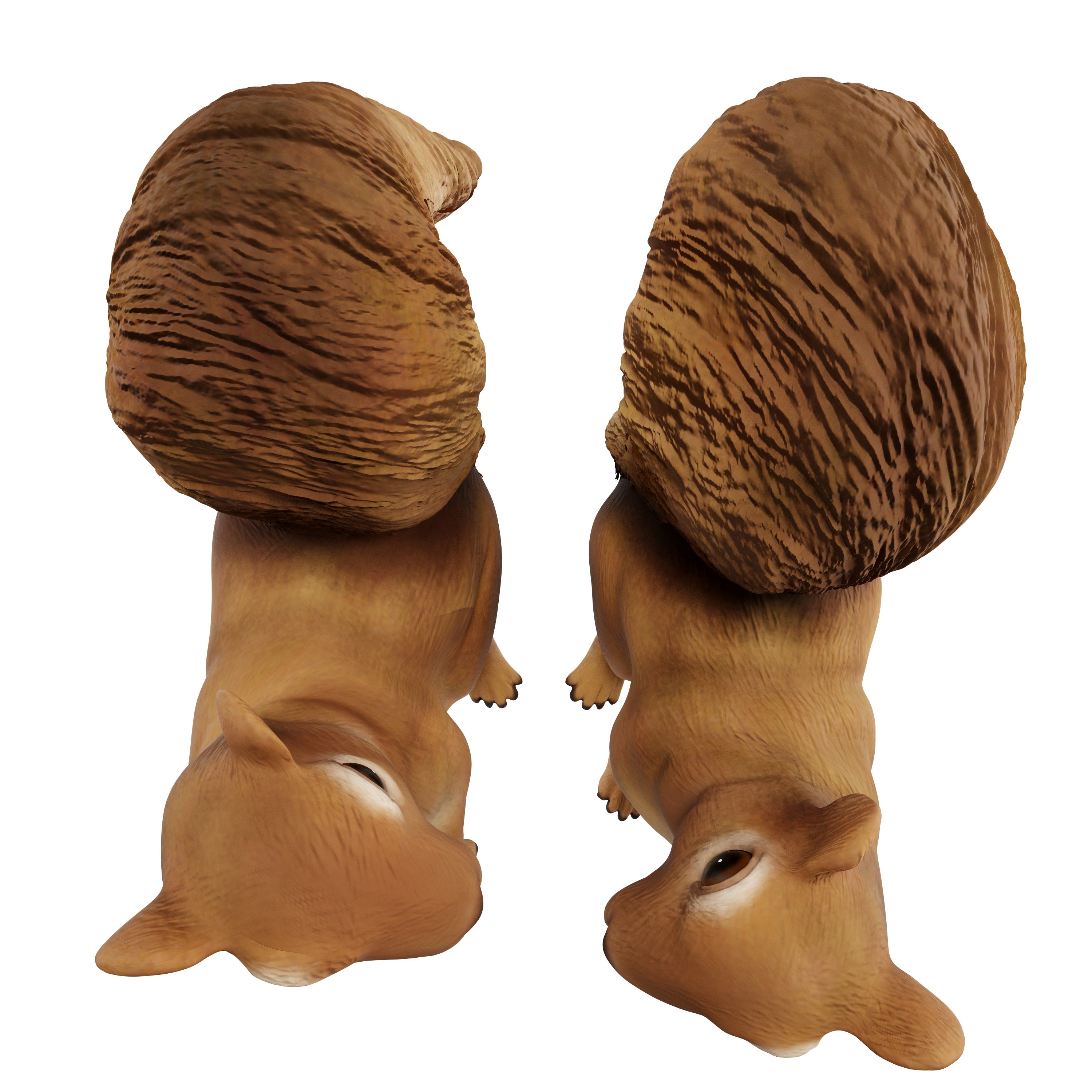 Pure Garden 6" Squirrel Figurine Garden Statues (2 Piece)