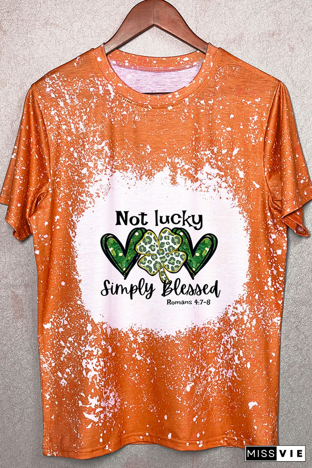 Not Lucky Just Blessed St Patrick’s Day Graphic Tee Wholesale