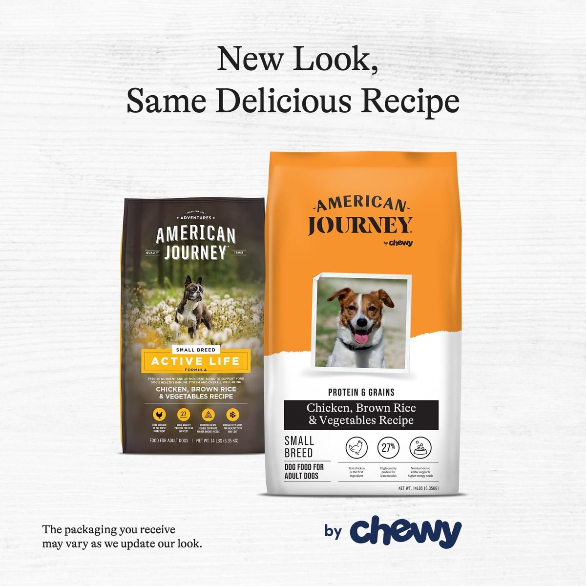 American Journey Active Life Formula Small Breed Chicken， Brown Rice and Vegetables Recipe Adult Dry Dog Food