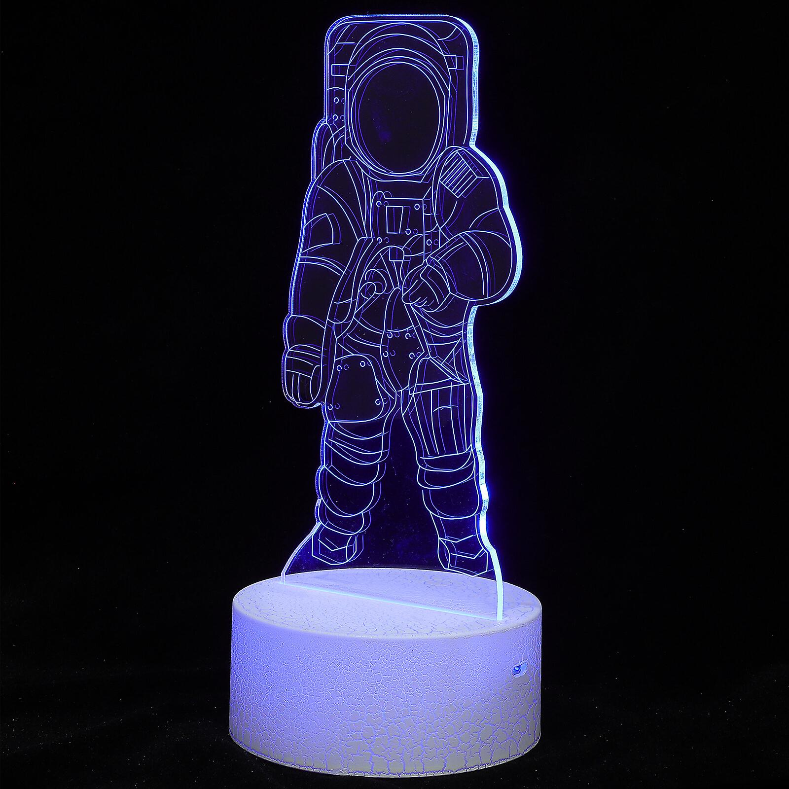 Bedroom Desktop Night Lamp 3d Effect Decorative Led Light Creative Spaceman Illusion Night Light