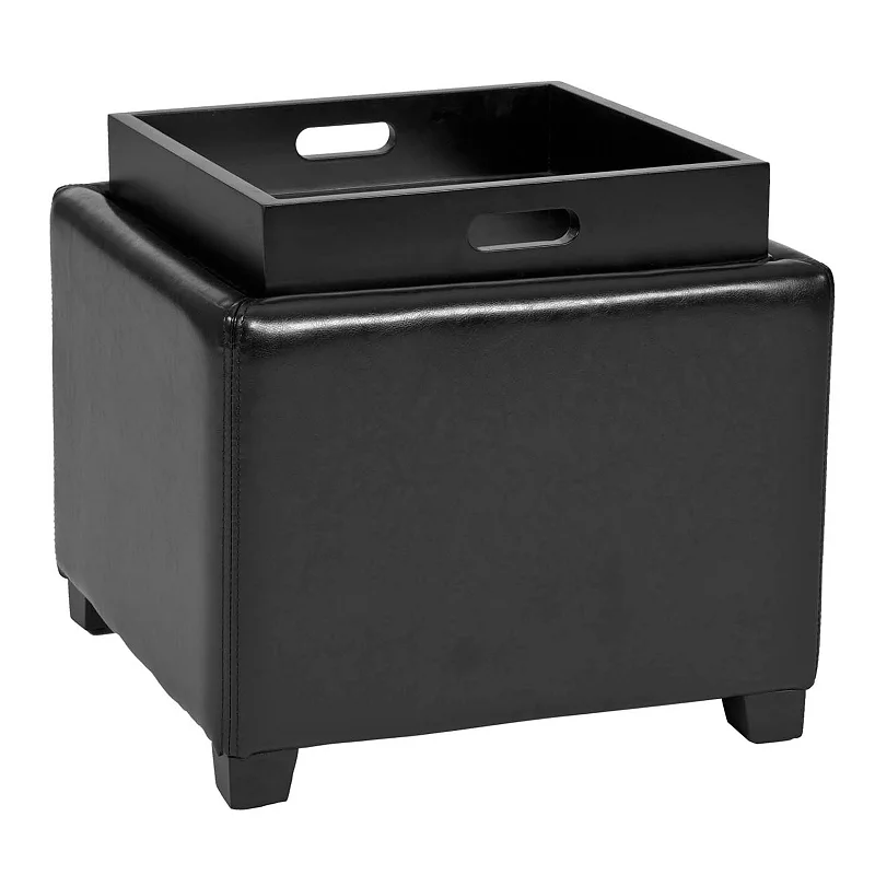 Safavieh Bennett Single Tray Storage Ottoman