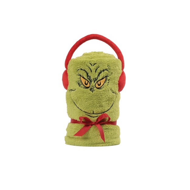 Disney Enesco The Grinch Snowthrow Christmas Throw Blanket